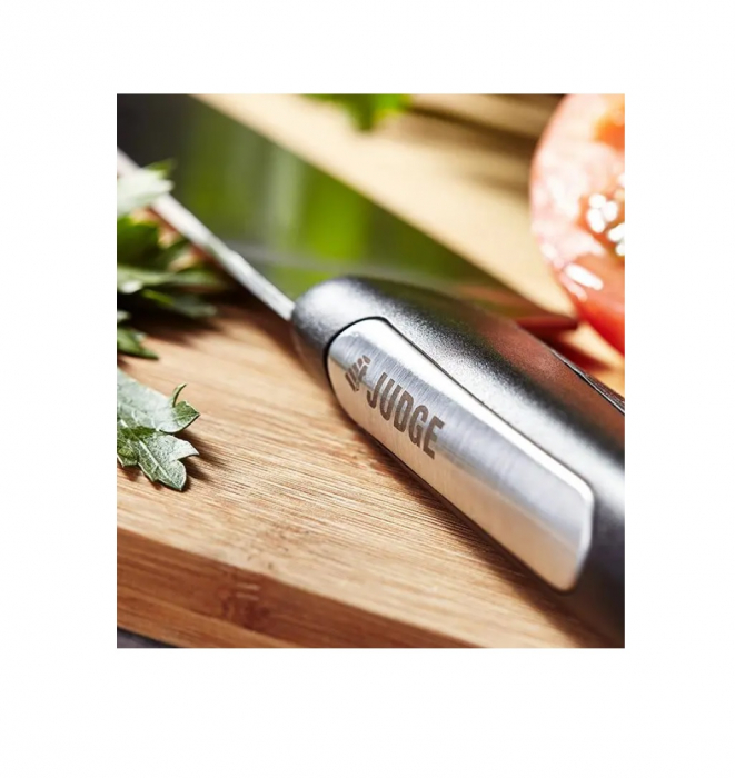 Judge-Sabatier IP knife set with stand, carbon steel, 9.5x12x36 cm, black/silver [4]