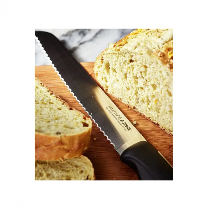 Judge-Sabatier IP knife set with stand, carbon steel, 9.5x12x36 cm, black/silver [6]