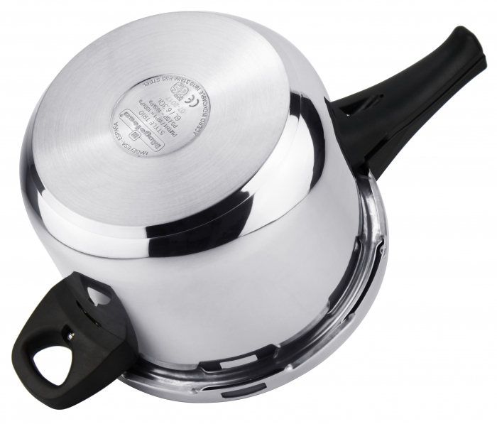 Set of two Magefesa-Style pressure cookers, stainless steel, 3/6 liters, silver/black [7]