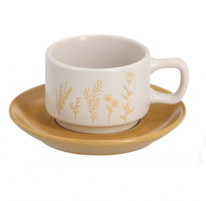 Set espresso 8 piese Zeller, gresie, 6.3x4.6 cm, 70 ml, multicolor [3]