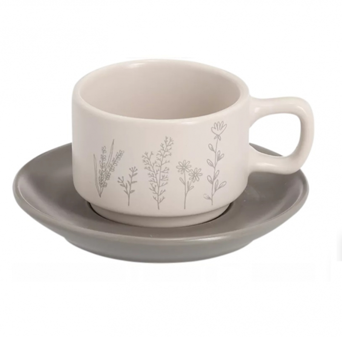 Set espresso 8 piese Zeller, gresie, 6.3x4.6 cm, 70 ml, multicolor [2]