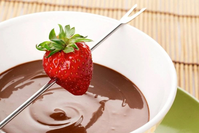 Set fondue pentru ciocolata Excellent Houseware, portelan, 12.5x15.5 cm, alb [7]
