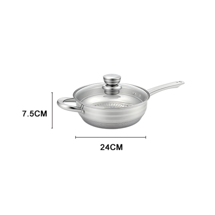 Set oale 12 piese Swiss Haus-Montreaux, otel inoxidabil, 16/18/20/24 cm, argintiu [9]