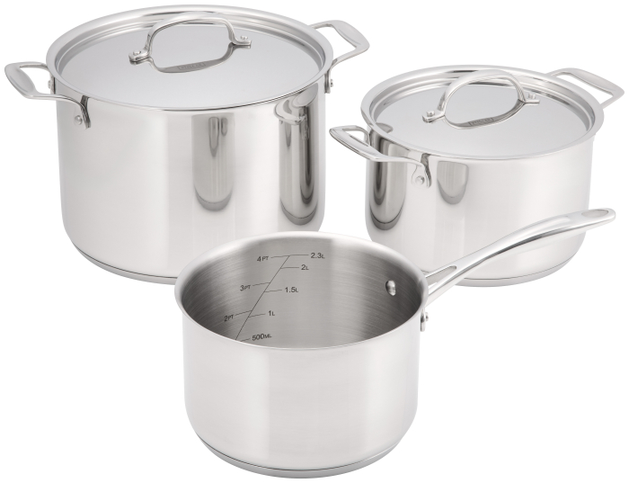 Set oale 5 piese Judge Essentials, otel inoxidabil 18/10, 18/20/24 cm, argintiu [1]