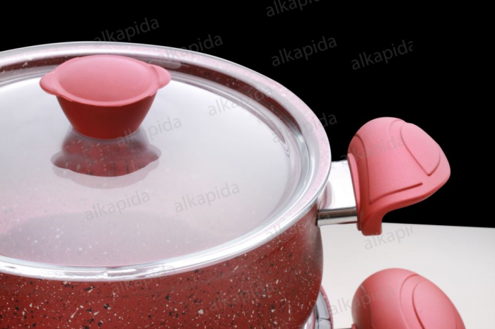 Set oale 6 piese OMS, aluminiu/granit, rosu [6]