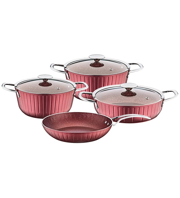 Set oale 7 piese OMS-Colonna, aluminiu/granit, visiniu [2]