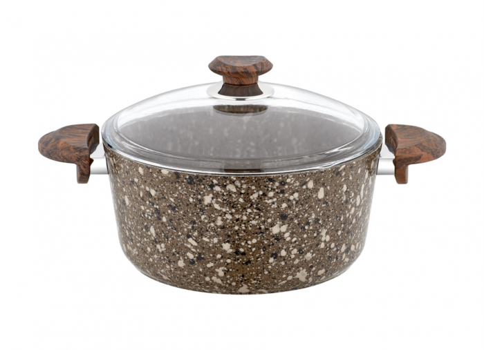 Set oale 7 piese OMS-Cookstone, aluminiu/granit, maro [3]