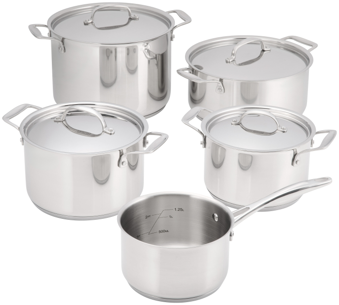 Set oale 8 piese Judge Essentials, otel inoxidabil 18/10, 16/18/20/24 cm, argintiu [1]