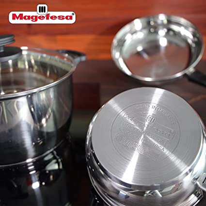 Set oale Magefesa-Style, otel inoxidabil/bachelita, 24x14 cm, argintiu/negru [6]