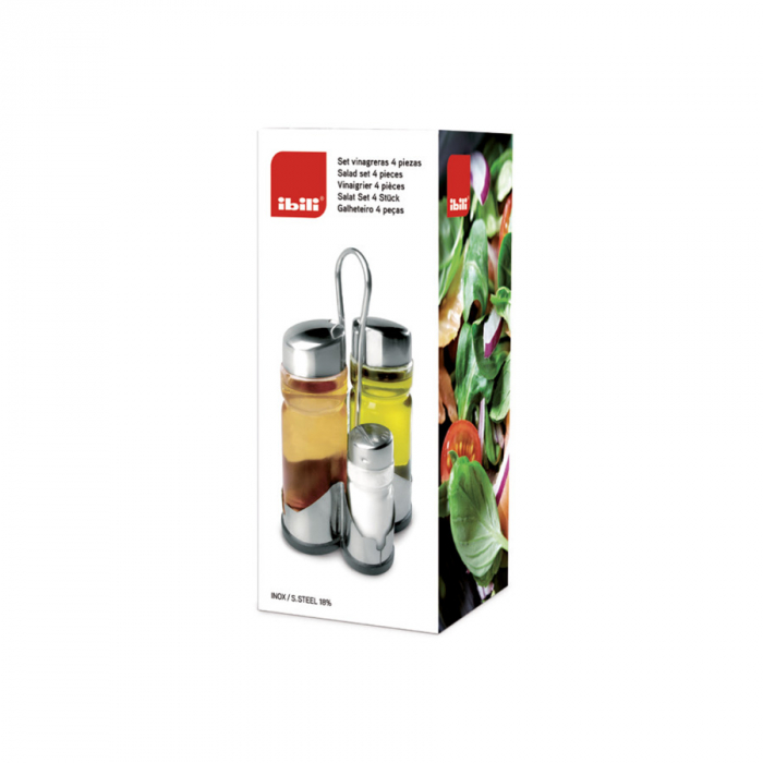 Set oliviera 5 piese Ibili, otel inoxidabil/sticla, 175 ml, argintiu/transparent [2]