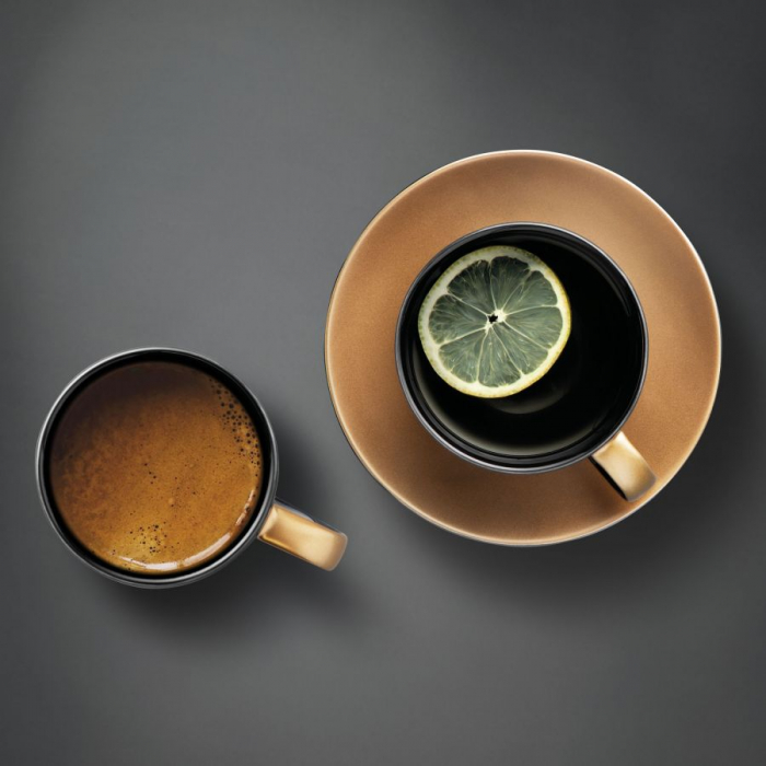 Set servire cafea/ceai BergHOFF-Gem, portelan, negru/auriu [2]