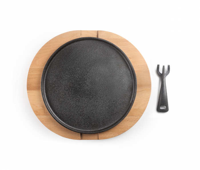 Ibili-Accesorios tapas serving set, cast iron/wood, 30x4.2 cm, black/brown [2]