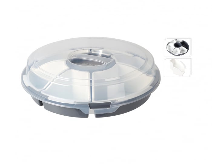 Excellent Houseware snack serving set, polypropylene, 33x9 cm, gray/white [2]