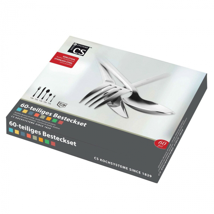 Set tacamuri 60 piese Carl Schmidt Sohn-Cloppenburg, otel inoxidabil, argintiu [3]
