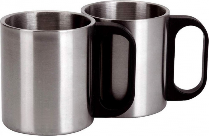 Set termos si doua cani Excellent Houseware, otel inoxidabil, 1 l, argintiu [5]
