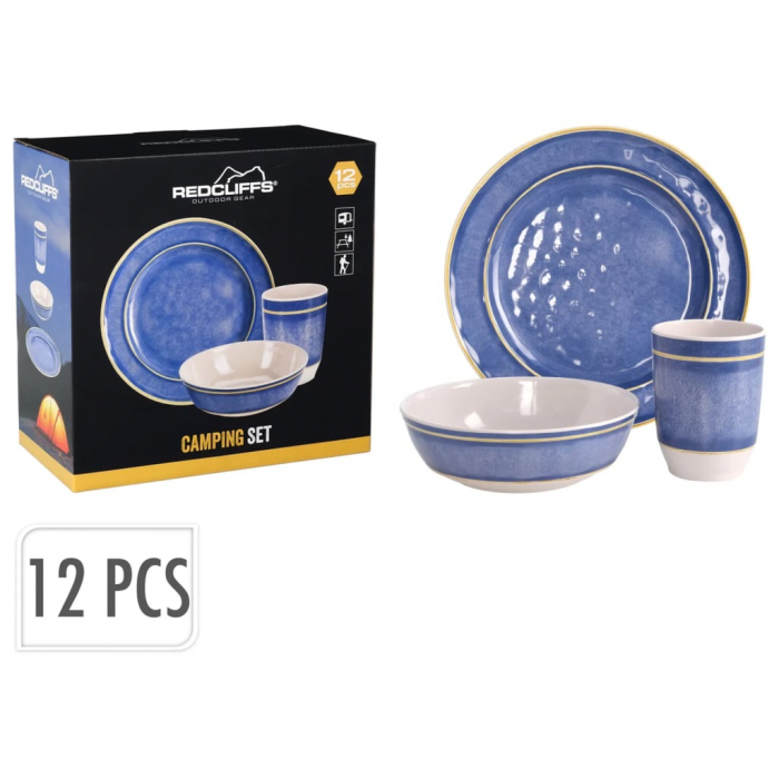 Set vesela Redcliffs, melamina, 12 piese, albastru [6]