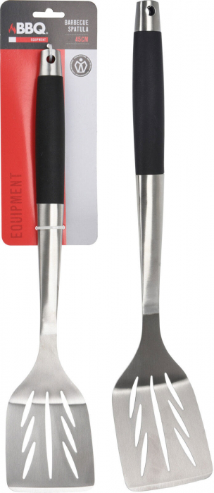 Spatula gratar BBQ, otel inoxidabil, 45 cm, negru/argintiu [4]