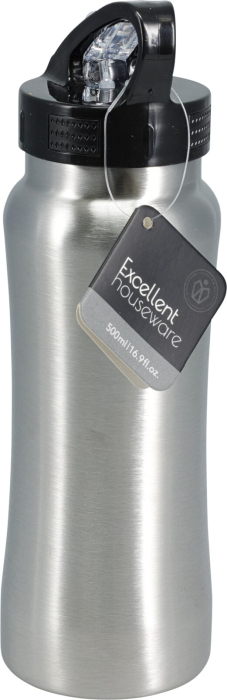 Sticla apa Excellent Houseware, aluminiu, 500 ml, argintiu [2]