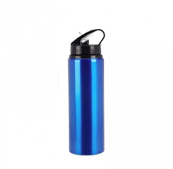 Sticla apa Excellent Houseware, aluminiu, 7x25 cm, 750 ml, albastru [1]