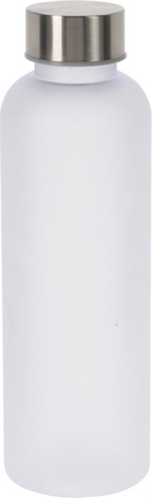 Sticla apa Excellent Houseware, plastic, 6.5x21 cm, 500 ml, transparent/alb [2]