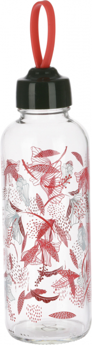 Sticla apa Excellent Houseware, sticla, 6.5x21 cm, 450 ml, rosu [2]