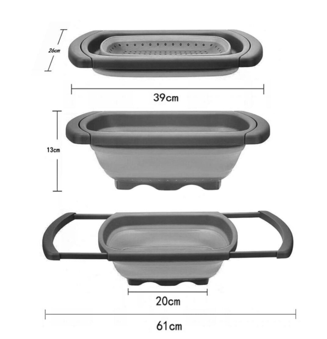 Strecuratoare pliabila pentru legume Swiss Haus-Bakeware, polipropilena, 26x39 cm, negru [7]