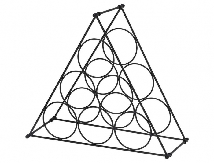 Suport 6 sticle vin Koopman, metal, 39x18x34 cm, negru [1]