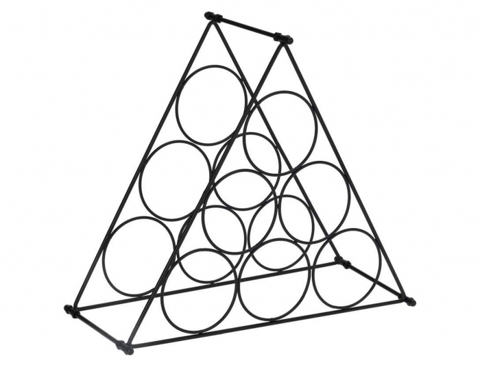 Suport 6 sticle vin Koopman, metal, 39x18x34 cm, negru [3]
