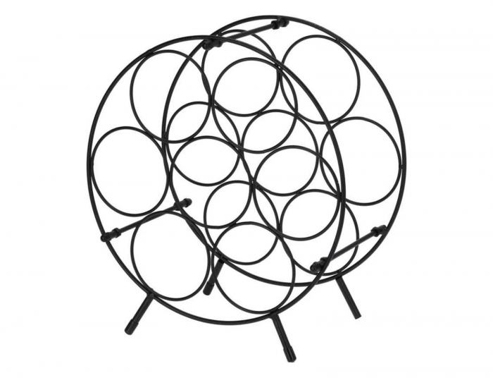Suport 7 sticle vin Koopman, metal, 31x18x34 cm, negru [1]