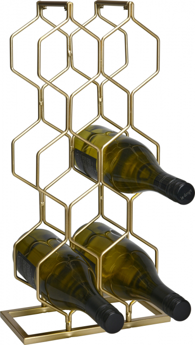Home&Styling Collection 8-bottle wine rack, metal, 23x11x48 cm, gold [5]