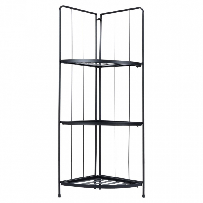 Excellent Houseware folding corner flower stand, metal, 42x30x90 cm, green [8]