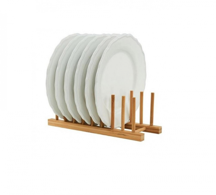Suport farfurii Excellent Houseware, bambus, 34x12 cm, maro [2]