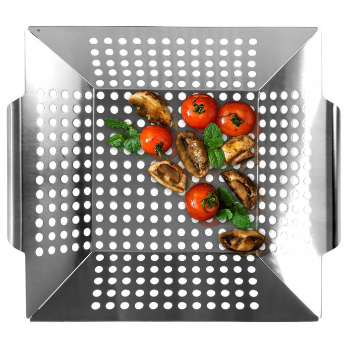 Suport gratar pentru legume Vaggan, otel inoxidabil, 35x30x5 cm, argintiu [2]