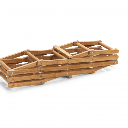 Suport pliabil 10 sticle vin Excellent Houseware, bambus, 54.5x16.5x36.5 cm, maro [2]