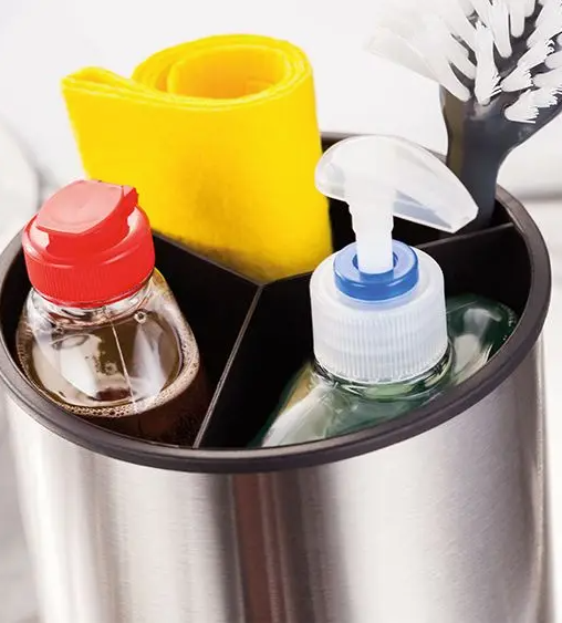 Stellar Kitchen rotating kitchen utensil holder, stainless steel, 14x18.5cm, silver [4]