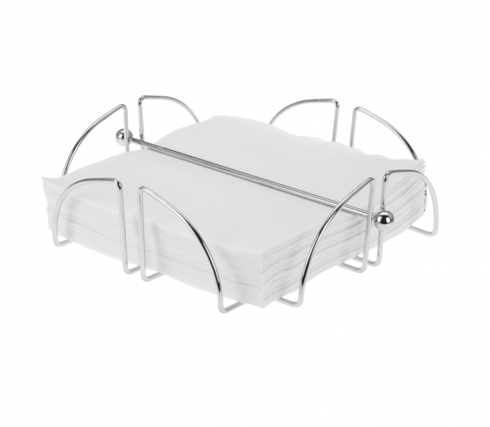 Suport servetele Excellent Houseware, otel cromat, 19x19x6 cm, argintiu [2]