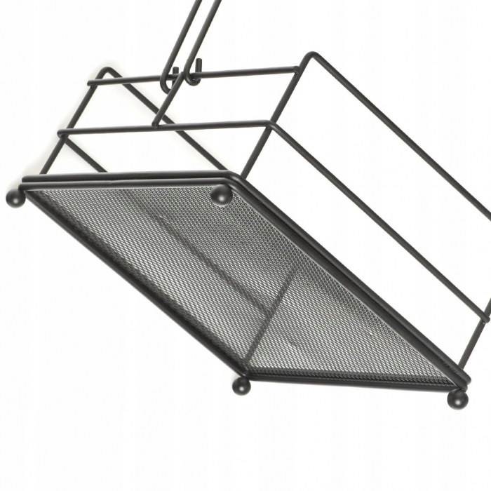 Suport servetele Zeller, metal, 17.3x17.3x9 cm, negru [2]