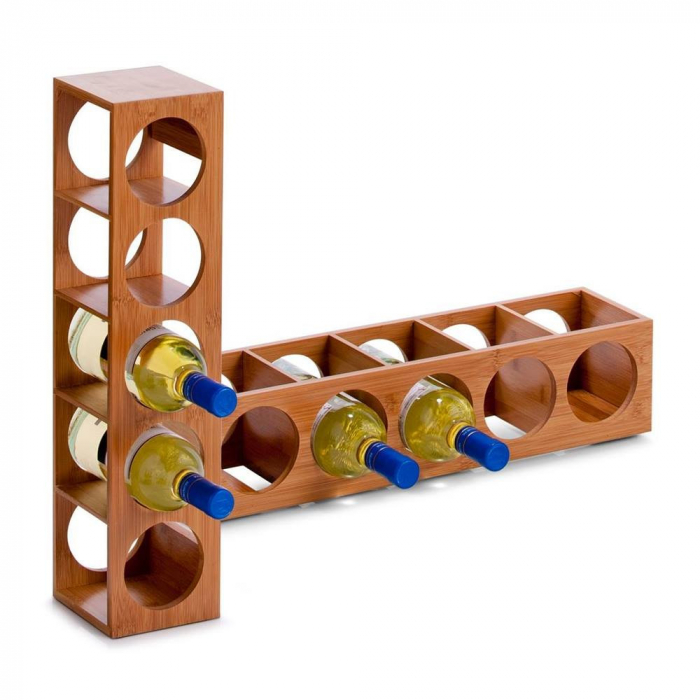 Zeller-Tower wine bottle holder, bamboo, 13.5x12.5x53 cm, brown [2]