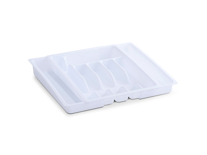Suport tacamuri extensibil Zeller, plastic, 29-50x38x6.5, alb [1]