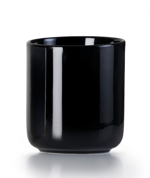 Suport ustensile bucatarie Ibili, portelan, 12x14 cm, negru [2]