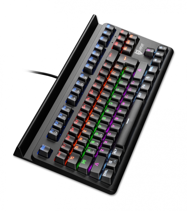Tastatura mecanica gaming Liocat KX 365+ C, iluminare RGB, outemu blue, cablu 1.8 m, negru [2]
