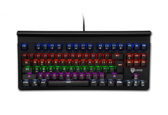 Tastatura mecanica gaming Liocat KX 366+ CM, iluminare RGB, outemu red, cablu 1.8 m, negru [6]