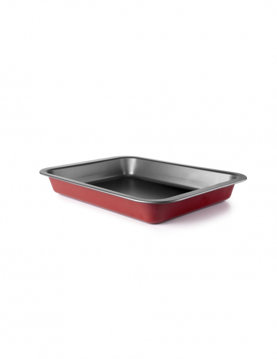 Tava copt Ibili-Karamel, otel carbon, 22x28x4.7 cm, rosu/negru [3]