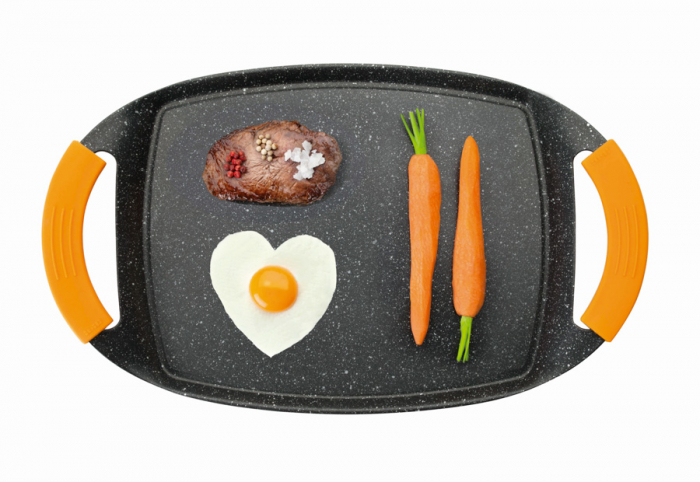 Tava grill Ibili-Basic, aluminiu, 36x23x3.2 cm, negru/galben [4]