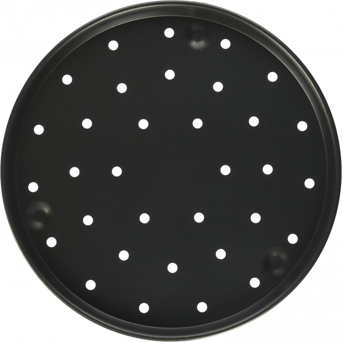 Tava perforata pizza Ibili-Venus, aluminiu, 28x1.8 cm, negru/rosu [3]
