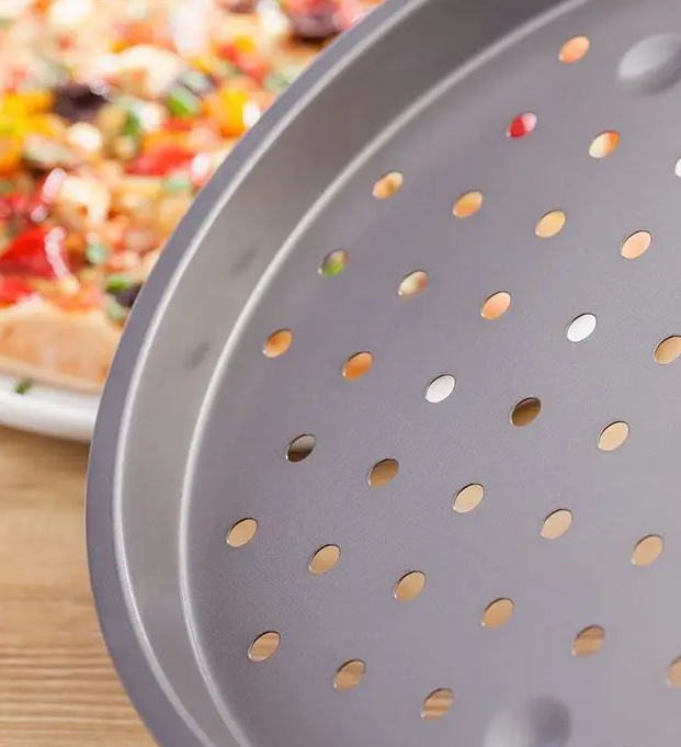 Tava perforata pizza Judge Bakeware, otel carbon, 30x2 cm, argintiu [2]