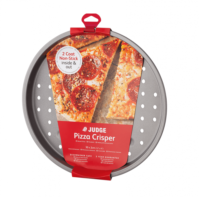 Tava perforata pizza Judge Bakeware, otel carbon, 30x2 cm, argintiu [3]