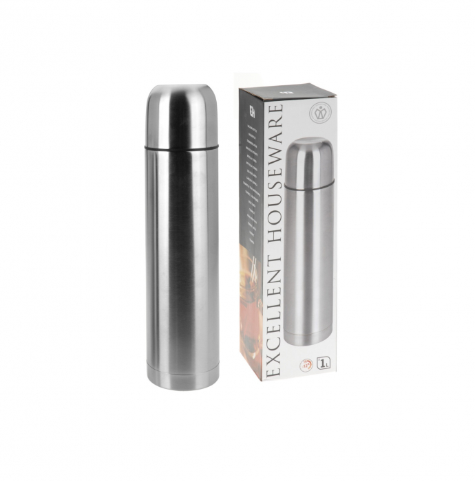 Termos Excellent Houseware, otel inoxidabil, 32.5 cm, 1 l, argintiu [2]