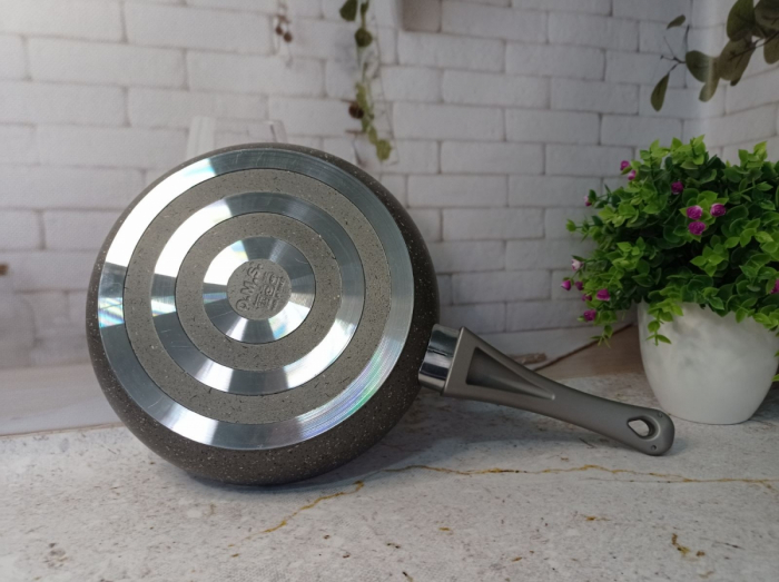 Tigaie adanca OMS, aluminiu, 24 cm, gri [3]