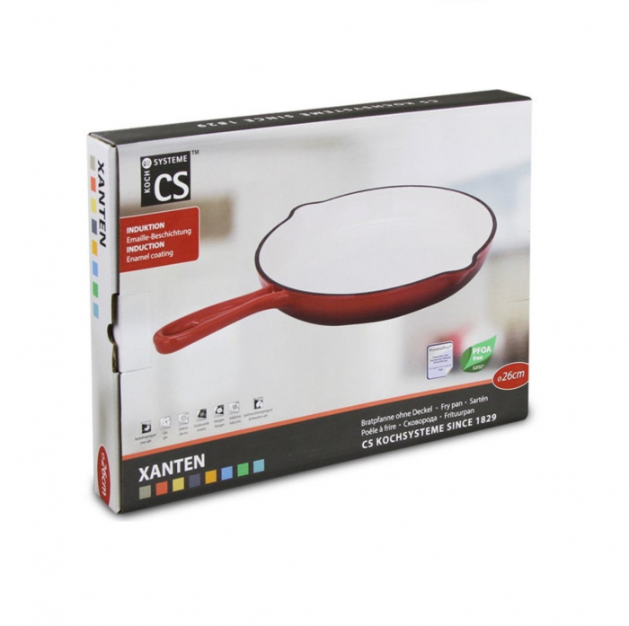 Carl Schmidt Sohn-Xanten frying pan, cast iron, 26x5.2 cm, red/white [5]